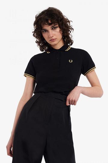 Koszulki Polo Fred Perry G12 Damskie Czarne | PL 1958TCEV